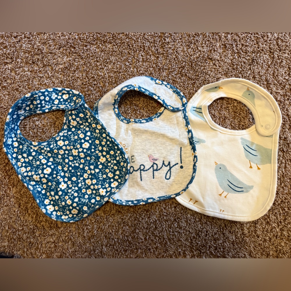 3 Carters Bibs never used